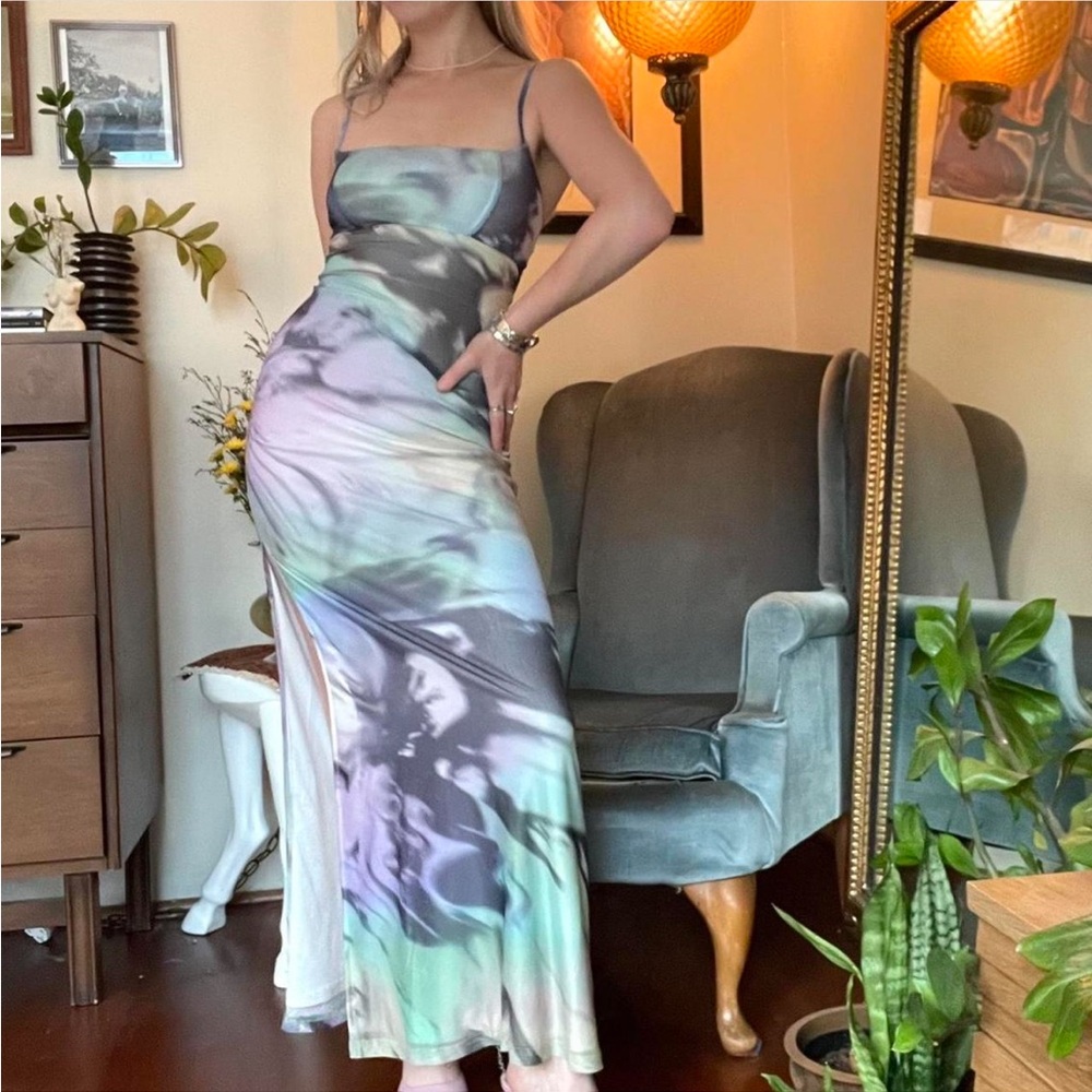 Abstract Maxi Dress